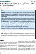 Cover page: Factors Associated with Results and Conclusions of Trials of Thiazolidinediones