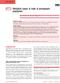 Cover page: Statistical issues in trials of preexposure prophylaxis