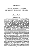 Cover page: ASEAN's Rubicon: A Dispute Settlement Mechanism for AFTA