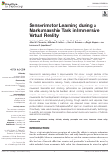 Cover page: Sensorimotor Learning during a Marksmanship Task in Immersive Virtual Reality