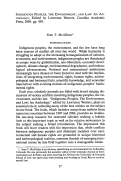 Cover page: Indigenous Peoples, the Environment, and Law: An Anthology, Edited by Lawrence Watters, Carolina Academic Press, 2004, pp. 439