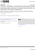 Cover page: Correction: Identification of beneficial and detrimental bacteria impacting sorghum responses to drought using multi-scale and multi-system microbiome comparisons