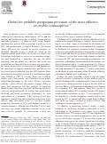 Cover page: Global fee prohibits postpartum provision of the most effective reversible contraceptives.