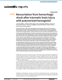 Cover page: Resuscitation from hemorrhagic shock after traumatic brain injury with polymerized hemoglobin