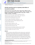 Cover page: ERS/ATS workshop report on respiratory health effects of household air pollution