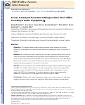 Cover page: Access to transport for women with hypovolemic shock differs according to weeks of pregnancy