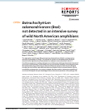 Cover page: Batrachochytrium salamandrivorans (Bsal) not detected in an intensive survey of wild North American amphibians
