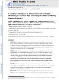 Cover page: Examining convergence of retrospective and ecological momentary assessment measures of negative affect and eating disorder behaviors