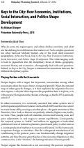 Cover page: Keys to the City: How Economics, Institutions, Social Interaction, and Politics Shape Development By Michael Storper