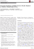 Cover page: Measuring Sustainment of Multiple Practices Fiscally Mandated in Children’s Mental Health Services