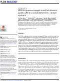 Cover page: LRRK2 dynamics analysis identifies allosteric control of the crosstalk between its catalytic domains