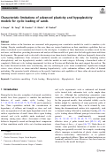 Cover page of Characteristic limitations of advanced plasticity and hypoplasticity models for cyclic loading of sands