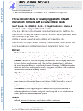 Cover page: Ethical considerations for developing pediatric mhealth interventions for teens with socially complex needs.