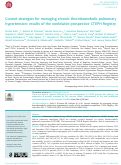 Cover page: Current strategies for managing chronic thromboembolic pulmonary hypertension: results of the worldwide prospective CTEPH Registry