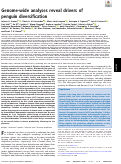 Cover page: Genome-wide analyses reveal drivers of penguin diversification