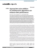 Cover page: Appropriate noise addition to metaheuristic algorithms can enhance their performance.