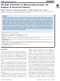 Cover page: The role of emotion in musical improvisation: an analysis of structural features.
