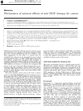 Cover page: Mechanisms of adverse effects of anti-VEGF therapy for cancer