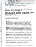 Cover page: Depressive Symptoms and Gestational Length Among Pregnant Adolescents: Cluster Randomized Control Trial of CenteringPregnancy® Plus Group Prenatal Care