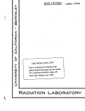 Cover page: SUMMARY OF RESEARCH PROGRESS MEETING OF MAY 15, 1952