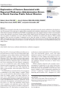 Cover page: Exploration of Factors Associated with Reported Medication Administration Errors in North Carolina Public School Districts.