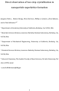 Cover page: Direct observation of two-step crystallization in nanoparticle superlattice formation