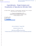 Cover page: OpenAltimetry - rapid analysis and visualization of Spaceborne altimeter data