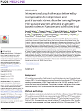 Cover page: Interpersonal psychotherapy delivered by nonspecialists for depression and posttraumatic stress disorder among Kenyan HIV–positive women affected by gender-based violence: Randomized controlled trial