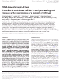 Cover page: A snoRNA modulates mRNA 3′ end processing and regulates the expression of a subset of mRNAs