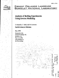 Cover page: Analysis of Boiling Experiments Using Inverse Modeling