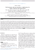 Cover page: Gut hormones and gut microbiota: implications for kidney function and hypertension
