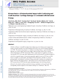 Cover page: Biomechanics of osteochondral impact with cushioning and graft Insertion: Cartilage damage is correlated with delivered energy