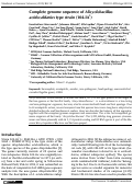 Cover page: Complete genome sequence of Alicyclobacillus acidocaldarius type strain (104-IAT)