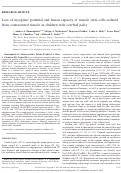 Cover page: Loss of myogenic potential and fusion capacity of muscle stem cells isolated from contractured muscle in children with cerebral palsy