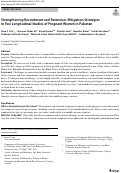 Cover page: Strengthening Recruitment and Retention: Mitigation Strategies in Two Longitudinal Studies of Pregnant Women in Pakistan.