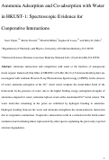 Cover page: Ammonia Adsorption and Co-adsorption with Water in HKUST-1: Spectroscopic Evidence for Cooperative Interactions