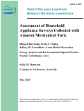 Cover page: Assessment of household appliance surveys collected with Amazon Mechanical Turk