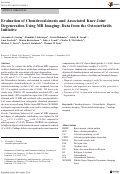 Cover page: Evaluation of Chondrocalcinosis and Associated Knee Joint Degeneration Using MR Imaging: Data from the Osteoarthritis Initiative