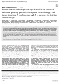 Cover page: Patient-derived orthotopic xenograft models for cancer of unknown primary precisely distinguish chemotherapy, and tumor-targeting <i>S. typhimurium</i> A1-R is superior to first-line chemotherapy.