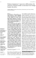 Cover page: Enhanced glypican-3 expression differentiates the majority of hepatocellular carcinomas from benign hepatic disorders