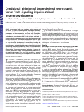 Cover page: Conditional ablation of brain-derived neurotrophic factor-TrkB signaling impairs striatal neuron development.