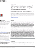 Cover page: High-Resolution, Non-Invasive Imaging of Upper Vocal Tract Articulators Compatible with Human Brain Recordings