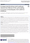 Cover page: Crenigacestat blocking notch pathway reduces liver fibrosis in the surrounding ecosystem of intrahepatic CCA viaTGF-β inhibition