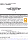 Cover page: CALIFORNIA’S AFFIRMATIVE ACTION FIGHT: Power Politics and the University of California by John Aubrey Douglass, UC Berkeley CSHE 5.18 (March 2018)