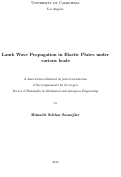 Cover page: Lamb Wave Propagation in Elastic Plates under various loads