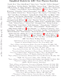 Cover page: Simplified models for LHC new physics searches