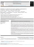 Cover page: Reliability of a short diet and vitamin supplement questionnaire for retrospective collection of maternal nutrient intake