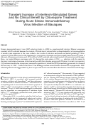 Cover page: Transient Increase of Interferon-Stimulated Genes and No Clinical Benefit by Chloroquine Treatment During Acute Simian Immunodeficiency Virus Infection of Macaques