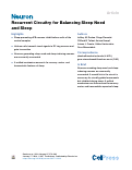 Cover page: Recurrent Circuitry for Balancing Sleep Need and Sleep