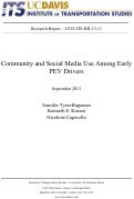 Cover page: Community and Social Media Use among Early PEV Drivers